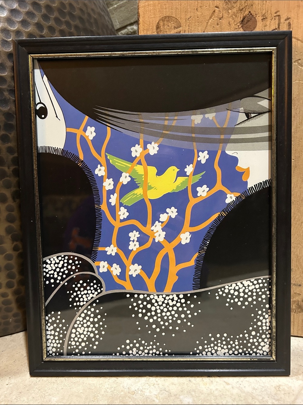 ERTE Vintage Book Print- “Spring” Framed Art